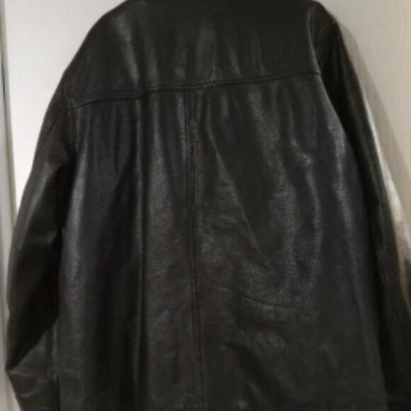 Men's Leather Coat - Picture 2 of 7